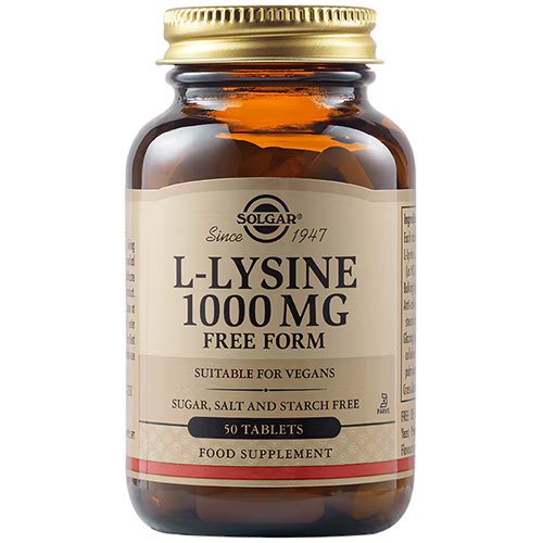 Solgar L-Lysine 1000 mg Free Form – 50 Tablets