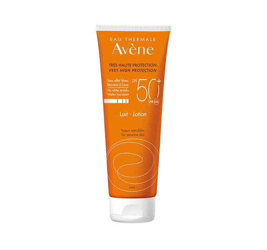 Avene Lait SPF50+ Sensitive Skin Face And Body Sunscreen 250ml
