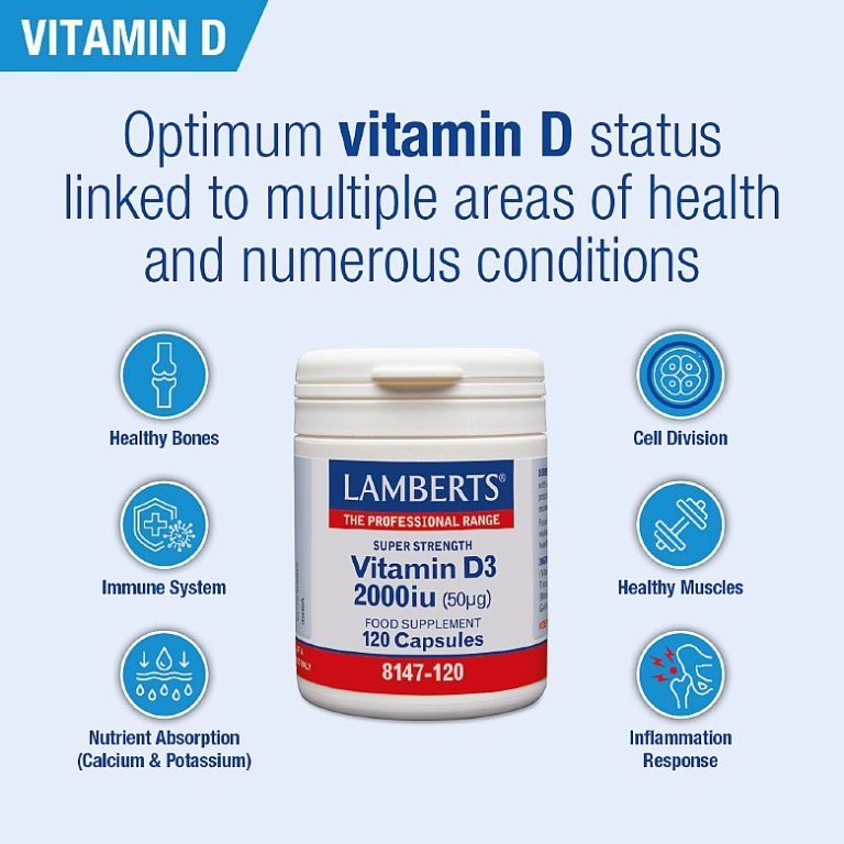 Lamberts Vitamin D3 2000 IU 120 Capsules - MARILENA SANTIPHARMACY