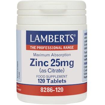 Lamberts Zinc 25mg (as Citrate) 120 Tablets - MARILENA SANTIPHARMACY