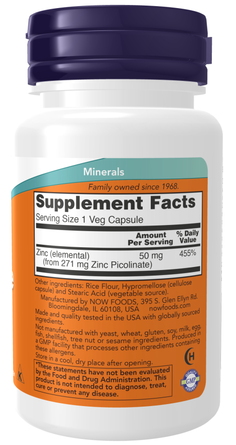 NOW Zinc Picolinate 50 mg 1