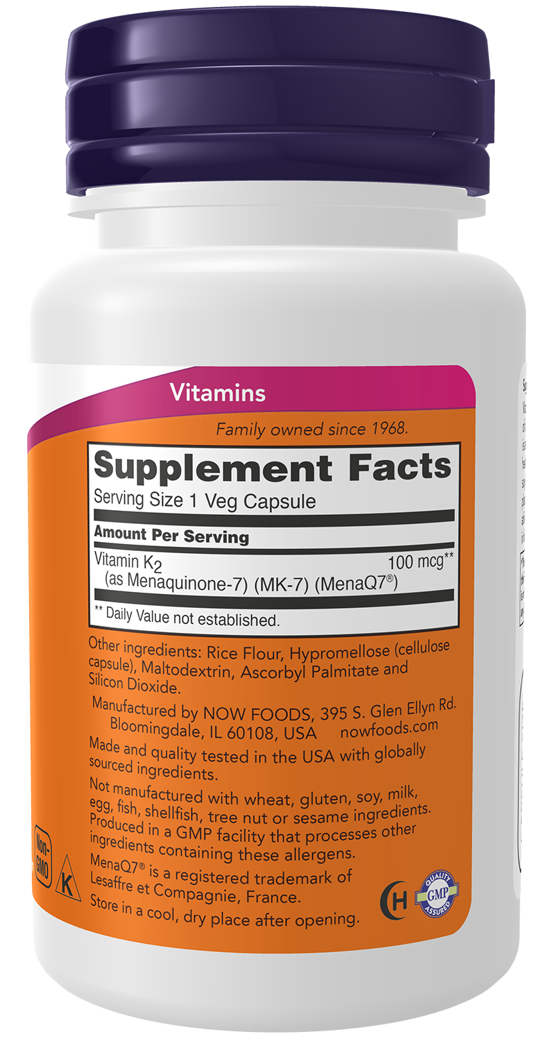 NOW MK-7 Vitamin K-2 100 mcg  2