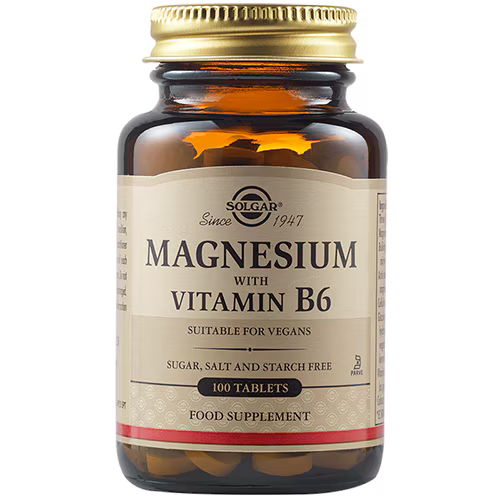 SOLGAR MAGNESIUM WITH VIT B6