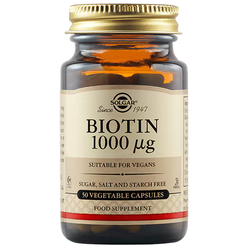 Solgar Biotin 1000 mcg, 50 Vegetable Capsules