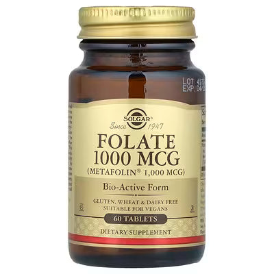 Solgar® Folate 1000 mcg (as Metafolin®) – 60 Tablets