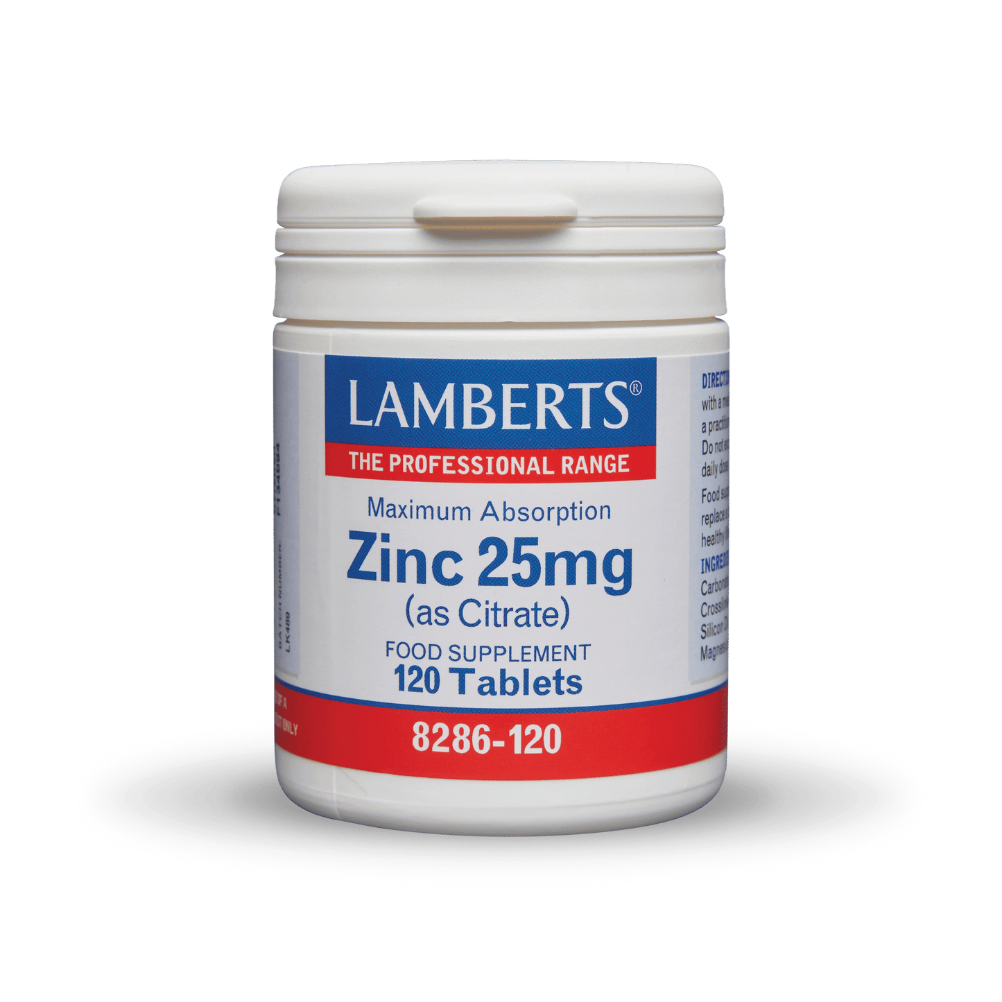 Lamberts Zinc 25mg (as Citrate) 120 Tablets - MARILENA SANTIPHARMACY