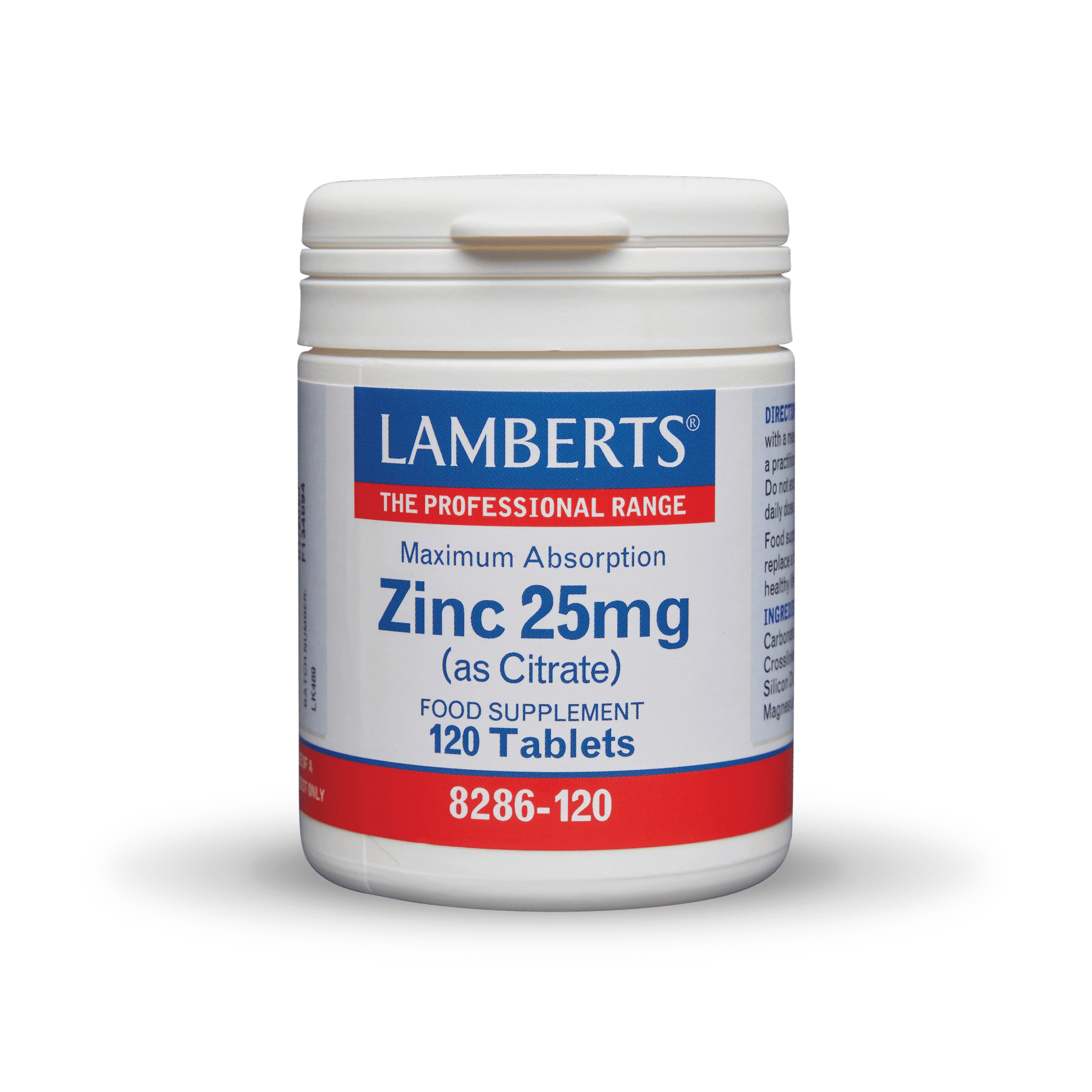 Lamberts Zinc 25mg (as Citrate) 120 Tablets - MARILENA SANTIPHARMACY